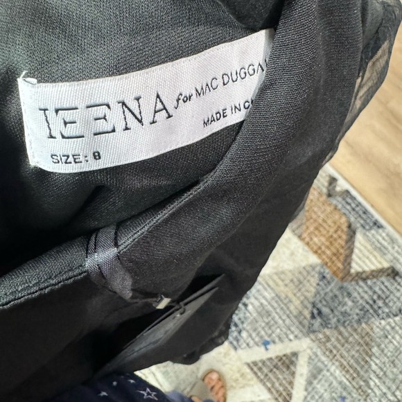 Mac Duggal High Neck Flared Sheer Sleeves Mini Dress Black Size 8 NWT - Picture 9 of 10